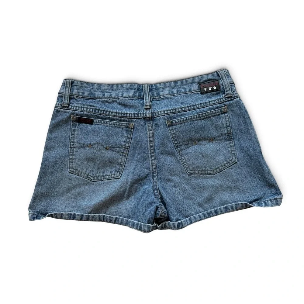 Mudd Vintage Y2K Medium Wash Denim Shorts Mid Rise 100% Cotton Blue Size 9